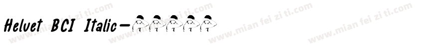 Helvet BCI Italic字体转换